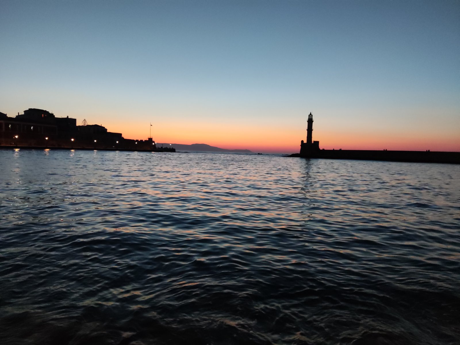 Chania Harbour Evening Meal