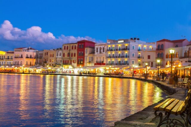 chania-old-harbor-by-night-sunday-trip-for-solo-travellers-at-mistral-hotel-singles-holidays