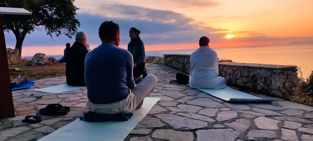 spring-and-autumn-yoga-and-wellbeing-holidays-in-crete-for-singles-sunrise-yoga-group-solo-travellers-in-crete-wellness-week-at-mistral-hotel-crete-greece