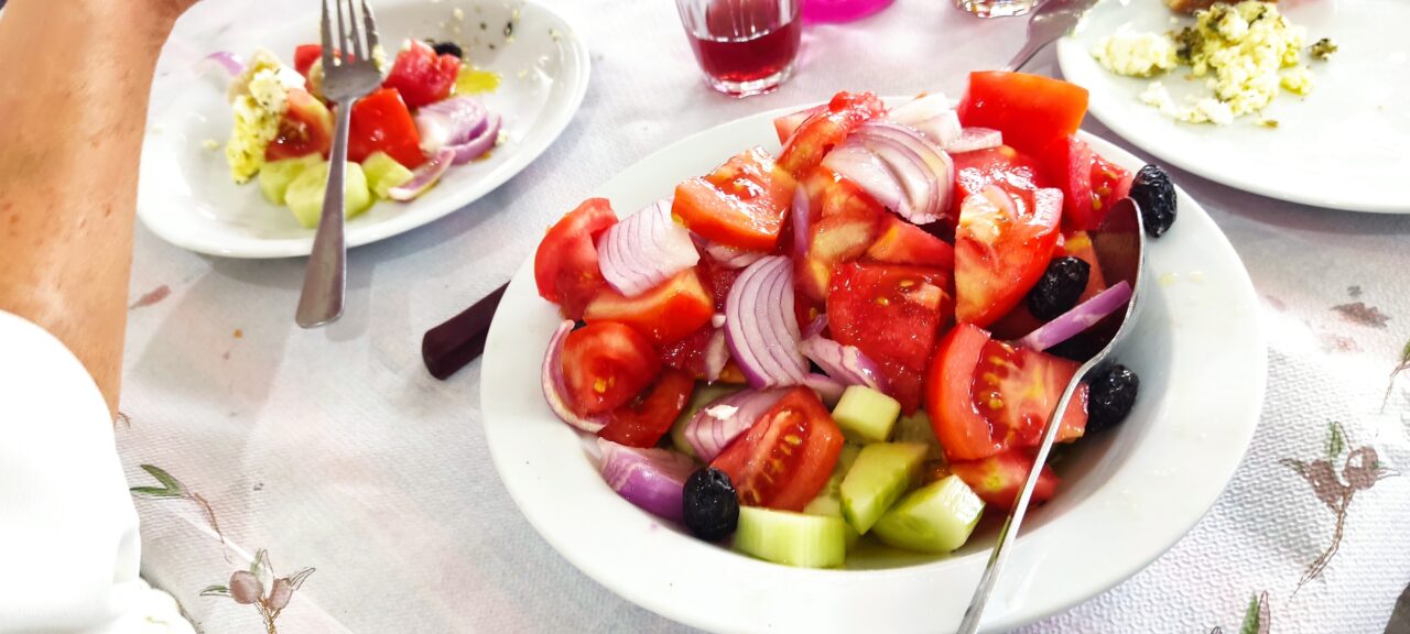 greek-salad-feta-tomatoes-crete-greece-authentic-restaurant-omalos-trip-mistral-hotel-solo-holidays-single-travel